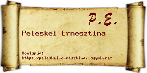 Peleskei Ernesztina névjegykártya